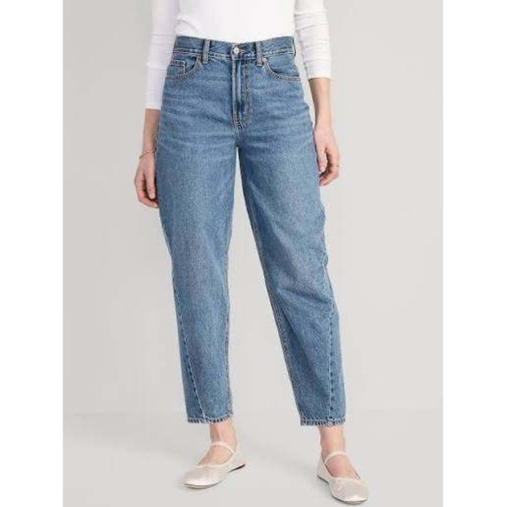 Old Navy Extra‎ High Rise Balloon Jeans Tapered Mom Denim Size 16 NEW